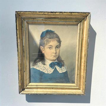 Joseph Contini (1827-1900) - Portrait de jeune fille, Antiek en Kunst