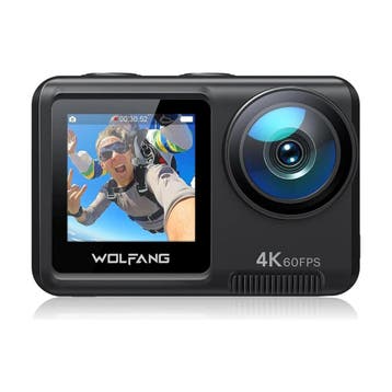 WOLFGANG Dual Color actiecamera 4K 60fps 24MP GA420 wifi..., Audio, Tv en Foto, Ophalen of Verzenden, Nieuw