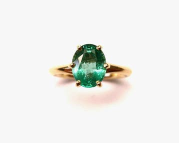 Bague - 18 carats Or jaune - 2.07ct. tw. Émeraude - Huile, Bijoux, Sacs & Beauté, Bagues