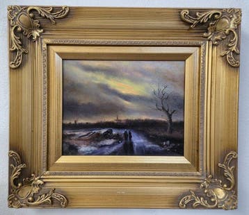 Harry Maria Eggert (1935) - Winterlandschaft bei Abendlicht