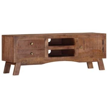vidaXL Tv-meubel 110x30x40 cm ruw mangohout, Verzenden, Nieuw