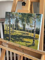 Dido - Betulle nel verde - Birches in the green, Antiek en Kunst, Kunst | Schilderijen | Modern
