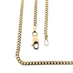Gouden gourmetschakel ketting, Ophalen of Verzenden, Gebruikt, Overige kleuren, Goud