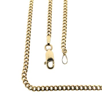Gouden gourmetschakel ketting, Ophalen of Verzenden, Gebruikt, Goud, Goud
