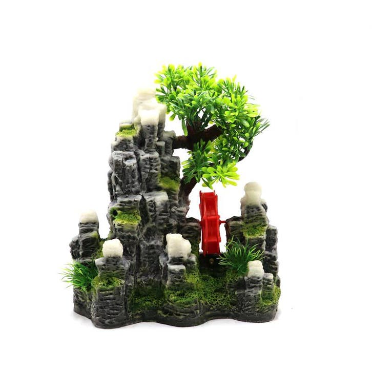 Ruïne met bonsai  waterrad en luchtaansluiting /  As-291, Animaux & Accessoires, Poissons | Aquariums & Accessoires, Envoi