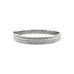Witgouden slavenarmband met ca. 1,40 ct. diamanten; Maat M, Gebruikt, Overige kleuren, Ophalen of Verzenden, Met edelsteen