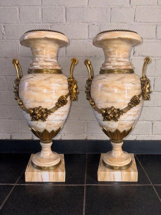 Cassolette - Emperador marmer - Cassolette en Marbre -, Antiek en Kunst, Antiek | Overige Antiek