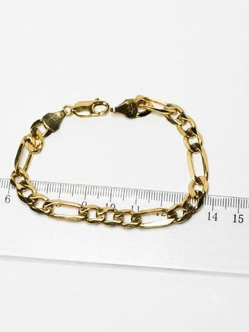Armband - 9 kt. Geel goud - Figaro - 16,3 g, Nieuw