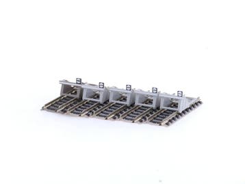 Schaal N Fleischmann Piccolo 9116 stoodblok 57,5 mm 5 st...., Gebruikt, Gelijkstroom, Fleischmann, Rails