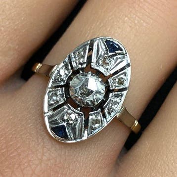 Sans prix de réserve - Bague - 18 carats Or jaune, Argent -