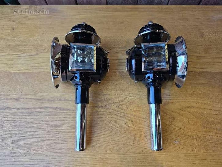 3x Replica koetslampen Middelgroot rond met zijglas..., Tuin en Terras, Overige Tuin en Terras