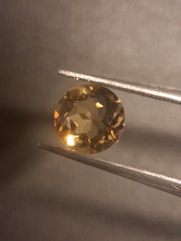 Natural Citrine Gemstone – Faceted Round Cut 7x 7 mm Yellow, Verzenden, Nieuw