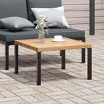 vidaXL Tuintafel 65x65x40 cm aluminium zwart, Verzenden, Nieuw
