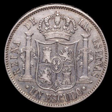Spanje. Isabel II. 1 Escudo 1866 - Sevilla (Zonder