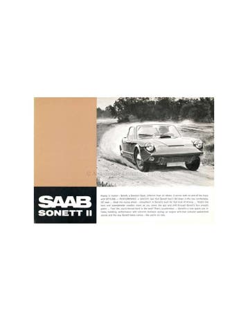 1967 SAAB SONETT BROCHURE ENGELS, Ophalen of Verzenden