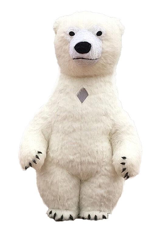 KIMU® Mega Opblaasbare Mascotte IJsbeer 2.6 Meter Kostuum Op, Kleding | Heren, Carnavalskleding en Feestkleding, Nieuw, Ophalen of Verzenden