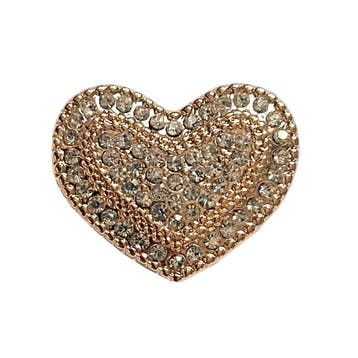Fako Bijoux - Magneet Broche - Hart Kristal Goud -, Verzenden