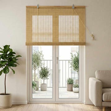 vidaXL Rolgordijn Naturel 120 x 220 cm Bamboe, Verzenden, Nieuw