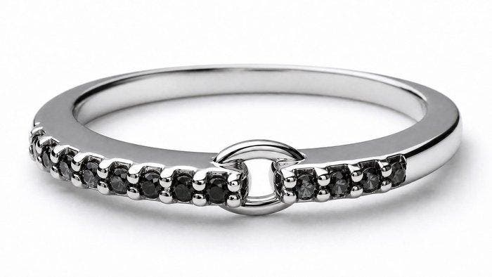 Damiani - Ring - 18 karaat Witgoud - 0.22ct. tw. Diamant, Handtassen en Accessoires, Ringen