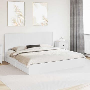 vidaXL Bedframe met opbergruimte en hoofdbord Wit 180 x 200, Huis en Inrichting, Slaapkamer | Bedden, Verzenden, Nieuw
