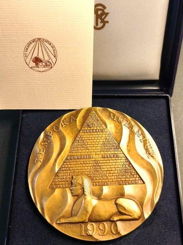 Italië. MEDAGLIA CALENDARIO 1990 BRONZO IPZS STATO ITALIANO