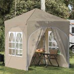 vidaXL Pop-up Feesttent 192 x 192 x 245 cm Crèmekleurig, Verzenden, Nieuw