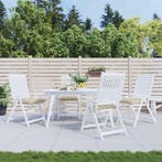 vidaXL Stoelkussens 4 st 40x40x7 cm oxford stof beige, Verzenden, Nieuw