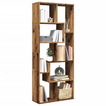 vidaXL Kamerscherm / boekenkast 67x25x161,5 cm hout oud, Verzenden, Nieuw