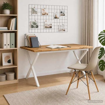 vidaXL Eettafel met levendige rand 160 x 70 x 75 cm Wit, Verzenden