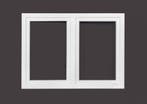 PVC raam draaikiep-draaikiep b150xh110 cm Wit, Gevelraam of Ruit, 80 tot 120 cm, Nieuw, Ophalen of Verzenden