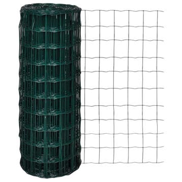 vidaXL Euro hek 25x1,0 m staal groen, Verzenden