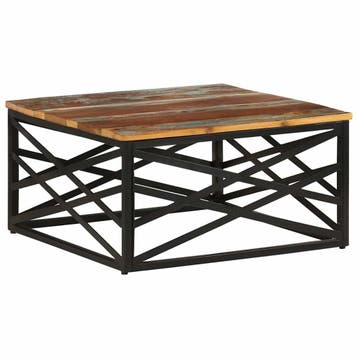 vidaXL Salontafel 68x68x35 cm massief gerecycled hout, Verzenden, Nieuw