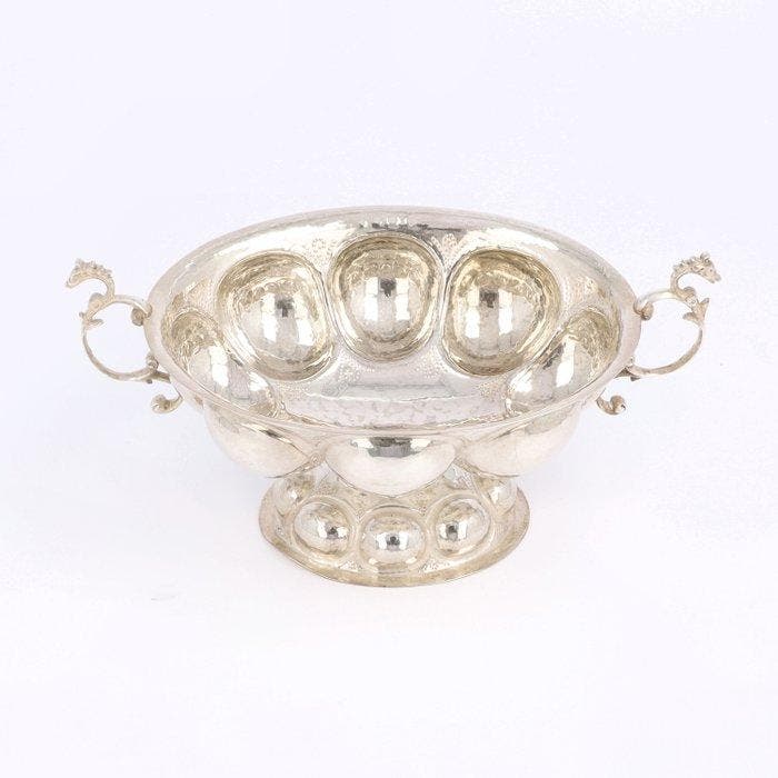 P. Heerens & Zoon - Brandewijnkom - .835 zilver, Antiek en Kunst, Antiek | Zilver en Goud