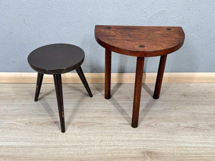 Table à plantes - Bois - Deux tables en bois pour plantes, Antiquités & Art, Art | Objets design