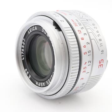Leica 11882 Summicron-M 35mm F/2 ASPH. zilver | Tweedehands, Verzenden, Zo goed als nieuw