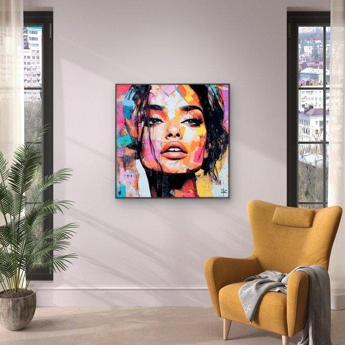 PLM-Art - Pink Style Woman, Antiek en Kunst, Kunst | Designobjecten