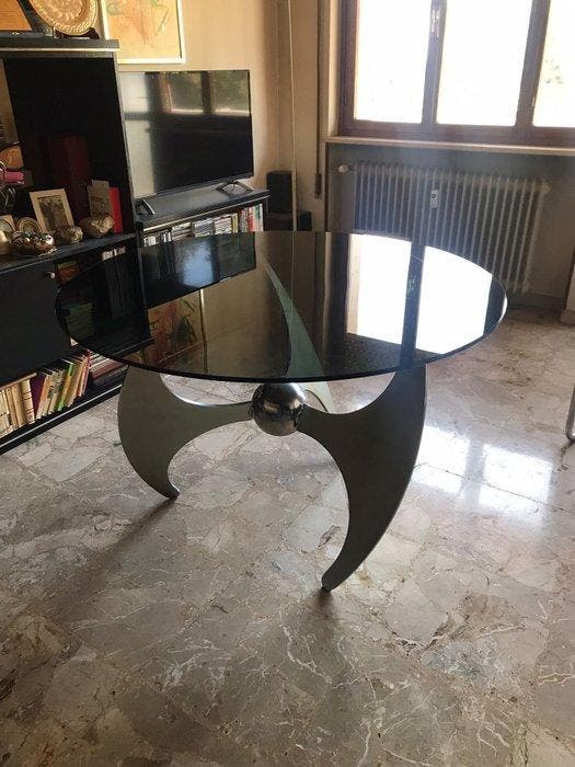 Luciano Campanini - Elica - Middentafel - Staal, Glas, Antiquités & Art, Art | Objets design