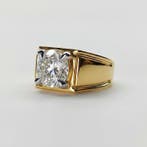Ring - 14 karaat Geel goud - 3.50ct. tw. Diamant (Lab-grown), Nieuw