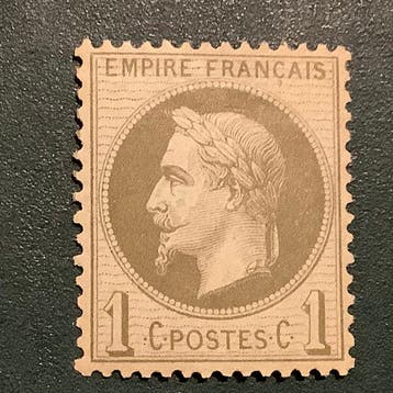 Frankrijk 1862 - 1 cent Napoleon Lauree - MH - Yvert 25, Gestempeld