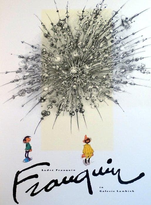Franquin, André - 1 Offset Print - Gaston - Franquin in, Livres, BD