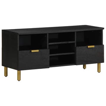 vidaXL Tv-meubel 100x33x46 cm bewerkt hout zwart, Verzenden