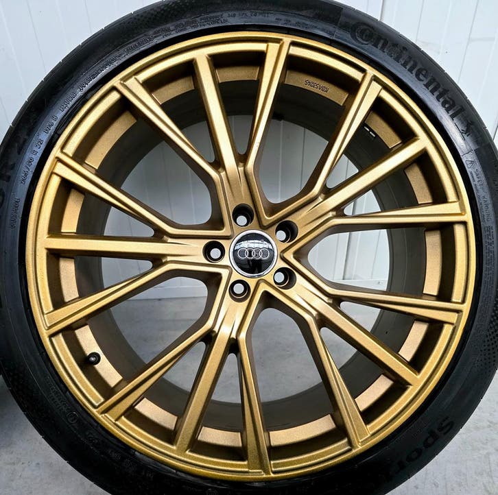 Audi e-tron Q7 Q8 22 inch Gold Bronze velgen zomerbanden, Auto-onderdelen, Banden en Velgen, Zomerbanden, Personenwagen, Nieuw