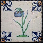 Carreau - Ancien carreau de Gouda (Delft) avec motif de