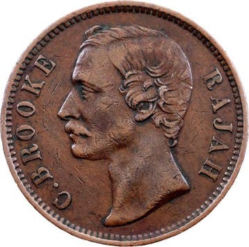 Sarawak. Charles C. Brooke Rajah. 1 Cent 1889 (Zonder