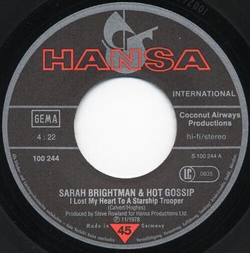 Sarah Brightman and Hot Gossip - I Lost My Heart To A Starsh, Verzenden, Gebruikt
