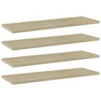 vidaXL Wandschappen 4 st 60x20x1,5 cm spaanplaat sonoma, Huis en Inrichting, Woonaccessoires | Wandplanken en Boekenplanken, Verzenden