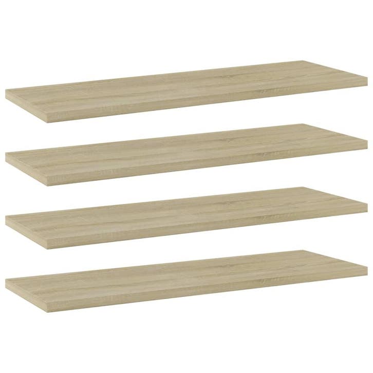 vidaXL Wandschappen 4 st 60x20x1,5 cm spaanplaat sonoma, Huis en Inrichting, Woonaccessoires | Wandplanken en Boekenplanken, Nieuw