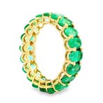Bague - 14 carats Or jaune - 4.83ct. tw. Émeraude, Bijoux, Sacs & Beauté