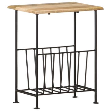 vidaXL Tijdschriftenrek 40x30x50 cm massief mangohout en, Verzenden, Nieuw