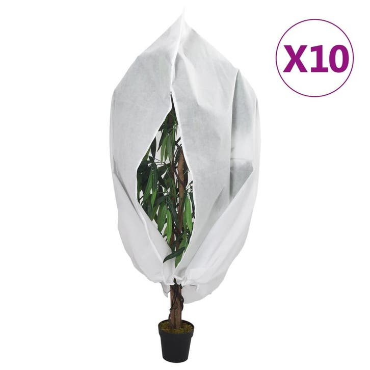 vidaXL Plantenhoezen met ritssluiting 10 st 70 g/m², Jardin & Terrasse, Outils à main, Envoi